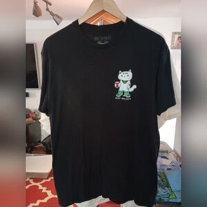 Right society funny cat sardine can tee size L